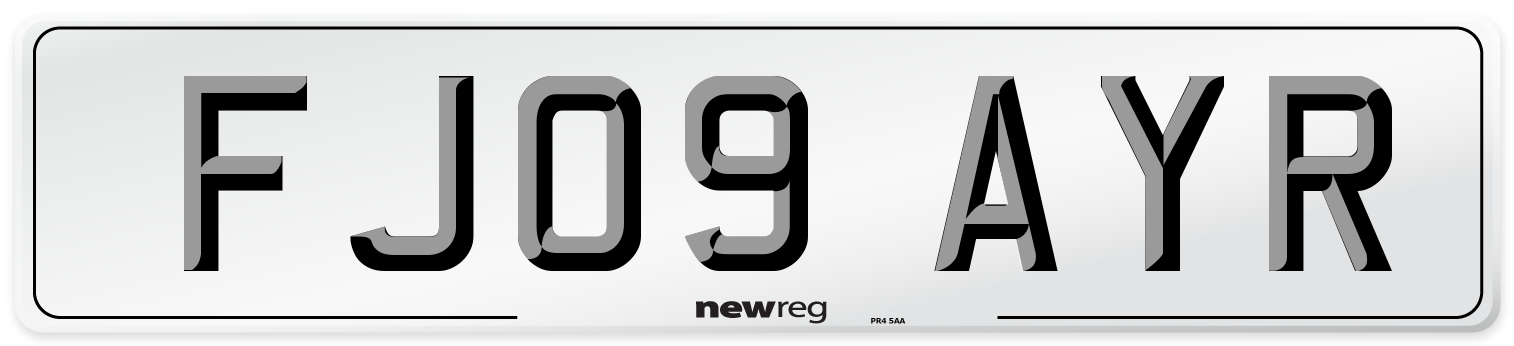 FJ09 AYR Number Plate from New Reg